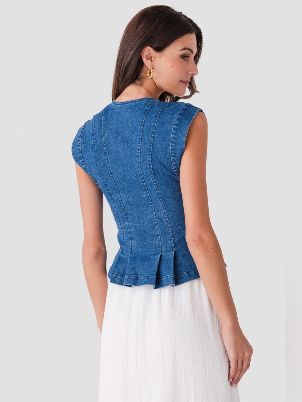 Free People Dylan Denim Vest - Picture 5 of 8